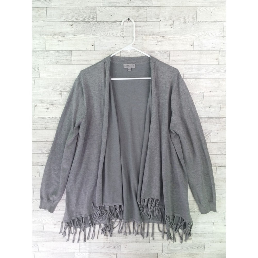 Joseph A. Gray Fringed Cardigan Sweater Top Size XL Xlarge